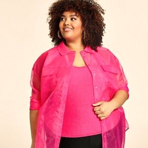 Nina Parker Organza Oversized Shirt